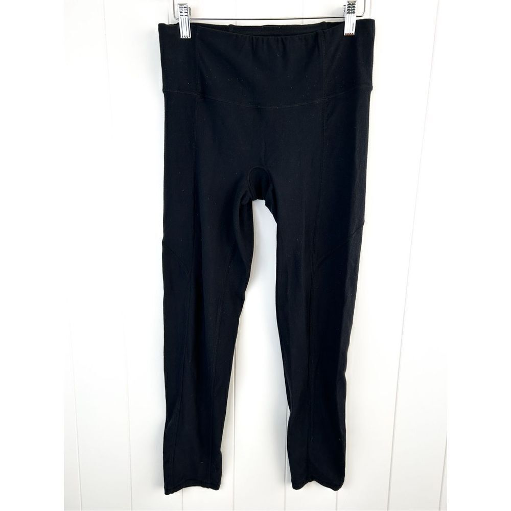 Phat‎ Buddha Black Fleece Warm Cozy Leggings Size L